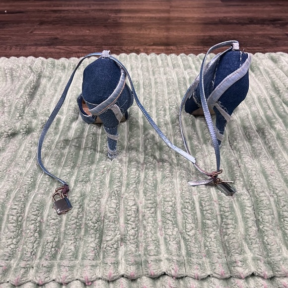 Denim Blue Women's Heels - Picture 2 of 4